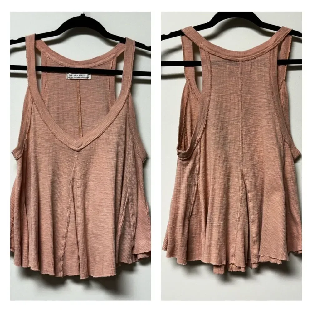 FREE PEOPLE We The Free Crush On You Tank, Blush Pink, Sz XS